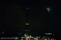 چراغ های برج ایفل به احترام قربانیان حملات تروریستی تهران خاموش شد