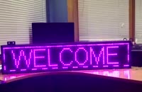 LED Scrolling Sign Purple P10 Window Sign USB 39x7.5 -1